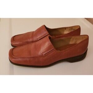 Women’s East Spirit Camel Leather Loafers Comfort Office Shoes Sz 10.5 B Po- Go